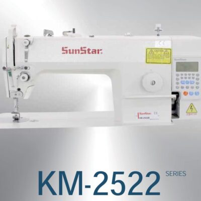 Máy may 1 kim, motor liền trục, cắt chỉ tự động, nâng chân vịt tự động, dùng cho hàng mỏng và trung bình KM-2522A