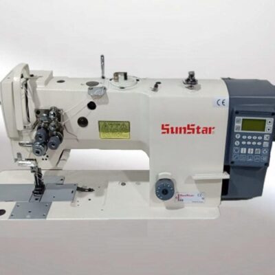 Máy may một kim điện tử, motor liền trục, cắt chỉ tự động, nâng hạ chân vịt tự động, cơ cấu đẩy đồng bộ, cắt chỉ tự động, ổ lớn, ổ ngữa – dùng cho hàng trung bình và dày KM-5710BL-7K